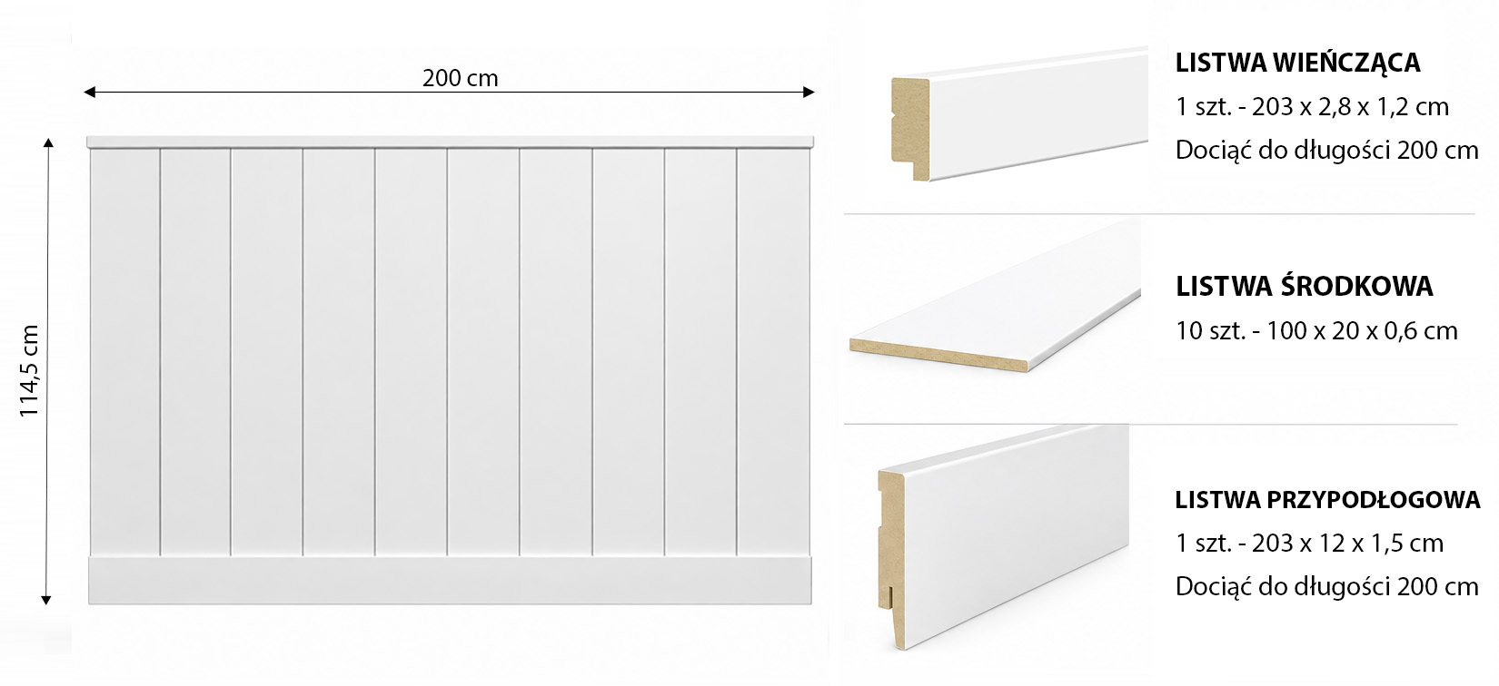 Boazeria ścienna LOFT - długość 200 cm, wysokość 114,5 cm - zestaw listew MDF pol_pl_Boazeria-scienna-LOFT-dlugosc-200-cm-wysokosc-114-5-cm-zestaw-listew-MDF-3325_5