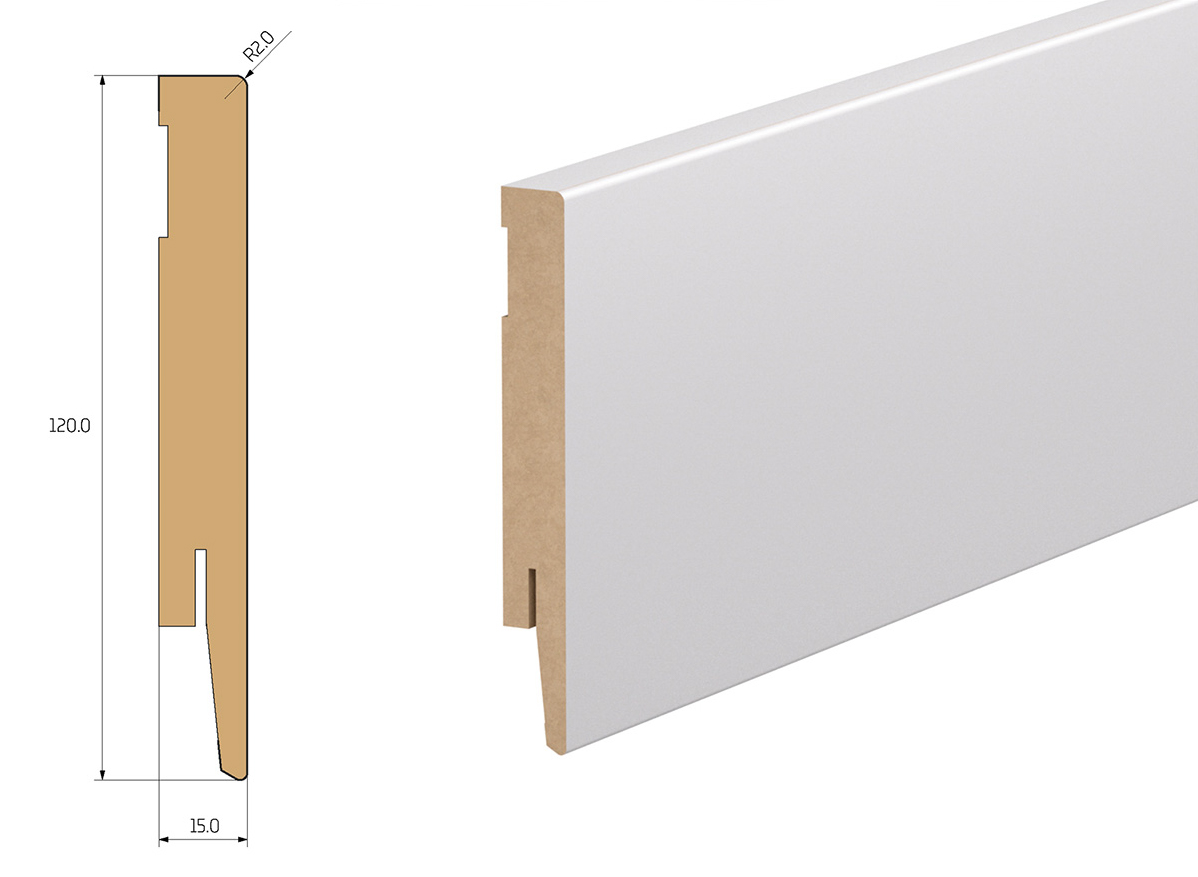 Boazeria ścienna FRAME - długość 200 cm, wysokość 123 cm - zestaw listew MDF d11-120-obrys-2