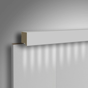 Listwa wieńcząca do boazerii ściennej MDF - PLANO LED - Biala Premium