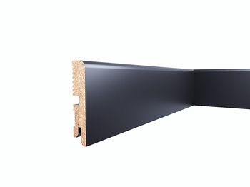 Czarna listwa przypodłogowa z lakierowanego MDF FG-LB1 8cm