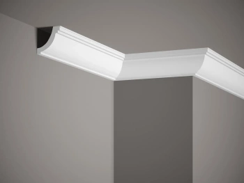 Biała Listwa Dekoracyjna z ProFoam MDB063, wymiary 200 x 5.5 x 4.5 cm