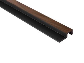 Prawy kątownik lameli L0304R w odcieniu ciemnego dębu, wymiary 270 x 2 x 6.2 cm, materiał PolyForce