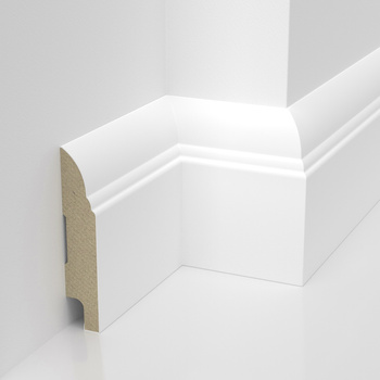 Biała Listwa MDF z Powłoką Wodoodporną BELLA 8cm