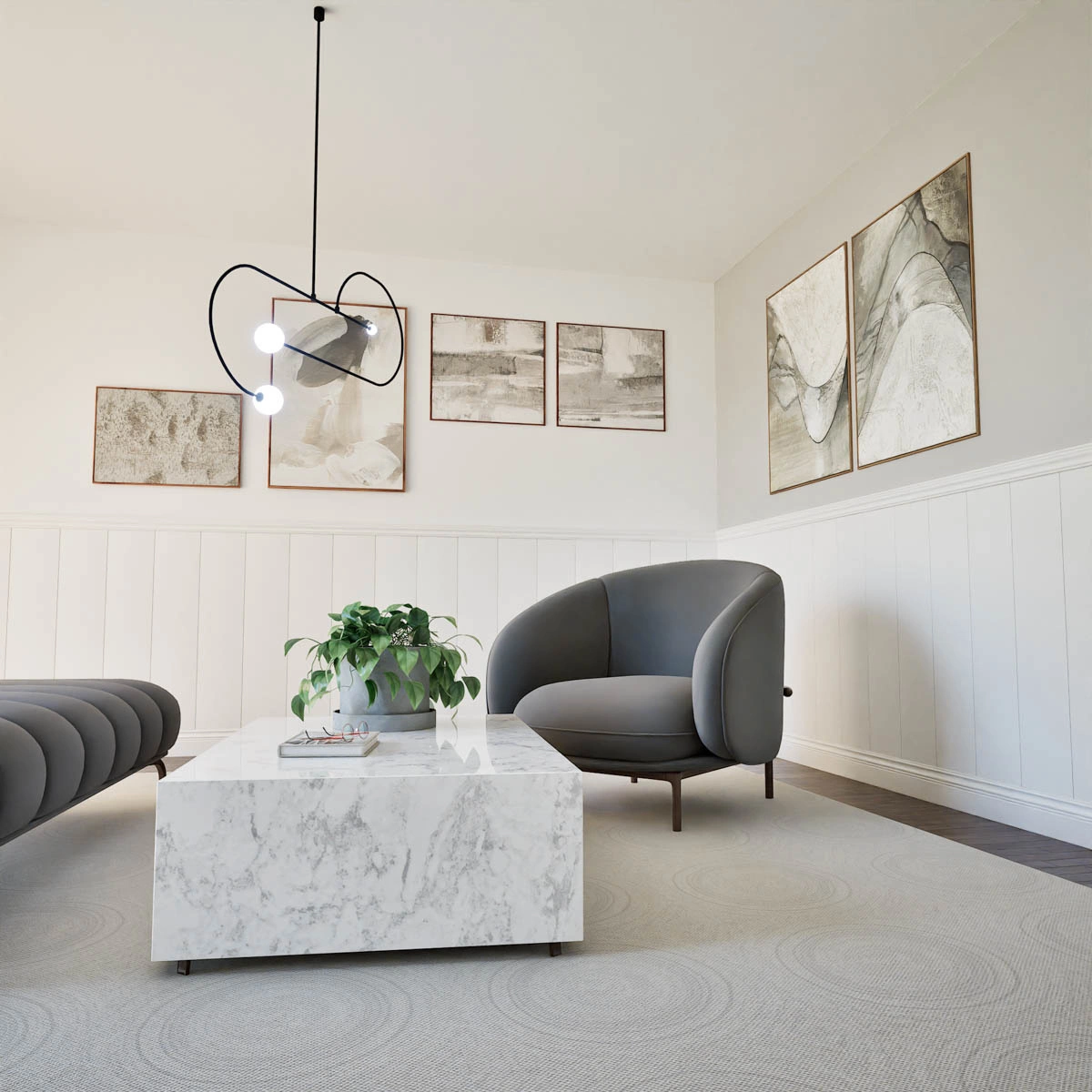 Boazeria ścienna MDF - długość 200 cm / wysokość 117,5 cm (zestaw Linea / Elegant XL / Alexa)