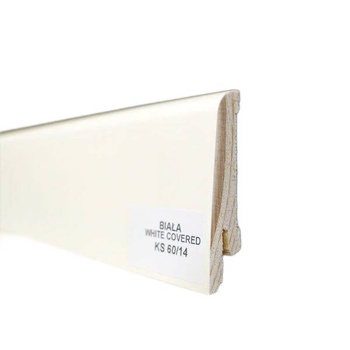 Biała Listwa Podłogowa KS60 z Pokryciem (240cm x 6cm x 1,5cm)
