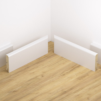 Biała Listwa Podłogowa z MDF Lakierowana FG-LB2 8cm