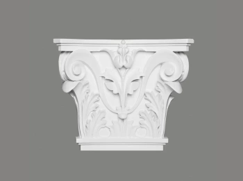 Biała nasada pilastra ProFoam, wymiary 40.7 x 9.5 x 34.5 cm, model D3505