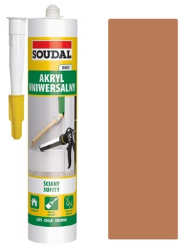 Akryl uniwersalny Soudal TEAK brązowy