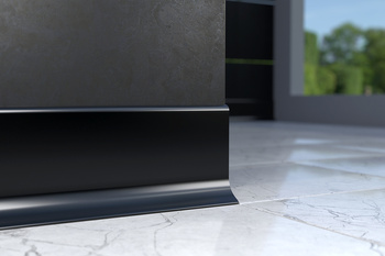 Czarny cokół aluminiowy Creativa LP59 RAL9005