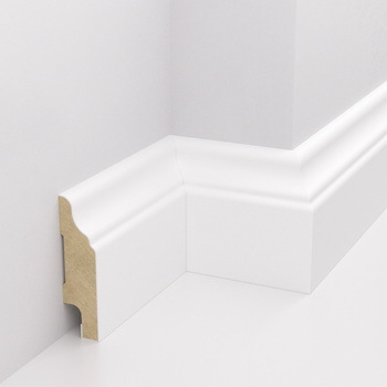 Biała Listwa MDF Przypodłogowa z Powłoką Wodoodporną HAVANA o Szerokości 6cm