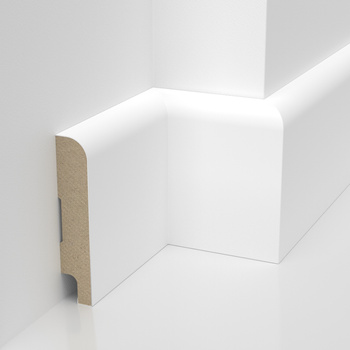 Listwa MDF biała, lakierowana, wodoodporna, 20 cm, model Solo 8 cm