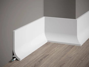Listwa Poliforcowa Premium Biała QS011P, wym. 200 x 4 x 13.5 cm