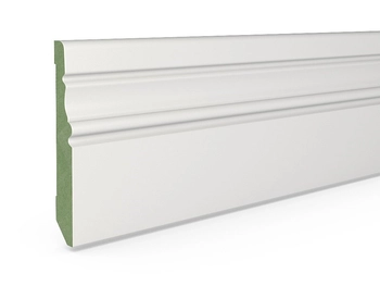 Listwa przypodłogowa MDF PLUS biała F4 (262 cm x 12 cm x 1,8 cm) wilgocioodporna lakier półmatowy RAL 9003