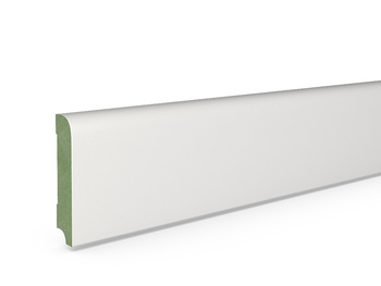 Lakierowana Listwa Przypodłogowa MDF Plus R10, Odporna na Wilgoć, Biała (262 cm x 8 cm x 1,8 cm)