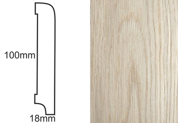 Listwa przypodłogowa fornirowana nielakierowana CP100 R10 (240 cm x 10 cm x 1,8 cm) dąb