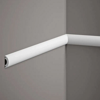 Listwa ścienna MD031 biała wym. 200 x 1 x 3 cm, z PolyForce