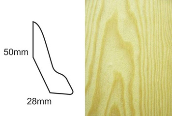 Lakierowana Listwa Podłogowa Fornirowana LP60 Sosna (240 cm x 5 cm x 3 cm)