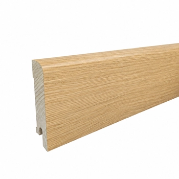 PRÓBKA 20 CM - Listwa przypodłogowa drewniana 70x15 mm - dąb lakierowany