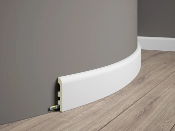 Elastyczna Listwa Podłogowa MD355F Biała Flex, wymiary 200 x 1.8 x 9.7 cm