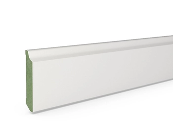 Listwa przypodłogowa MDF Plus Wzór F1 biała wilgocioodporna (262 cm x 8 cm x 1,6 cm) lakier półmatowy RAL 9003