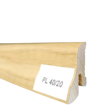 Drewniana listwa przypodłogowa lakierowana PL40 (240 cm x 3.9 cm x 1,9 cm) DĄB EUROPEJSKI