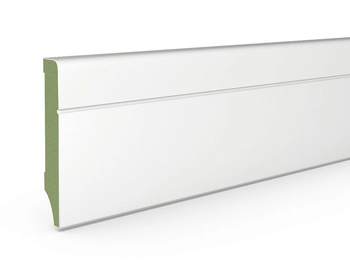 Listwa przypodłogowa MDF Plus wilgocioodporna lakierowana półmat biała RAL 9003 F8 (262 cm x 10 cm x 1,6 cm)