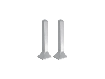 Narożnik zewnętrzny listwy podłogowej Creativa LP80 odcień aluminium - 2szt