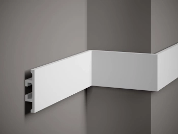 Oświetleniowa listwa ścienna LED QL017 PolyForce, biała, wymiary 200 x 2.5 x 10 cm.