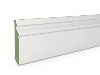 Listwa przypodłogowa MDF wilgocioodporny lakierowany półmatowy F3 (262 cm x 8 cm x 1,8 cm) biały RAL 9003