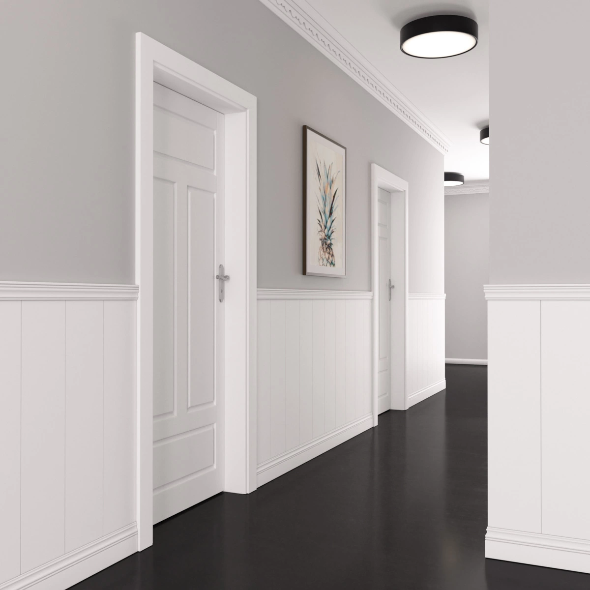 Boazeria ścienna MDF - długość 200 cm / wysokość 117,5 cm (zestaw Linea / Elegant XL / Alexa)