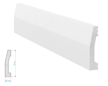 Listwa dekoracyjna do podłogi i ściany Krome PN7015 (240 cm x 7 cm x 1,5 cm) z polistyrenu pokrytego polimerem
