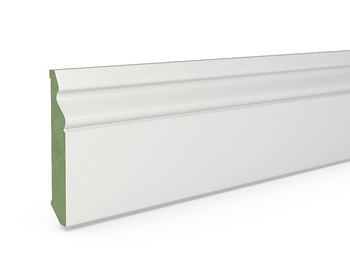Listwa półmatowa MDF Plus F3 (262 cm x 10 cm x 1,8 cm) biała, odporna na wilgoć