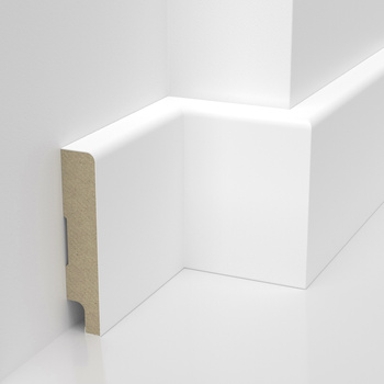 Biała Listwa MDF Przypodłogowa 20cm z Powłoką Wodoodporną TRIO 8cm