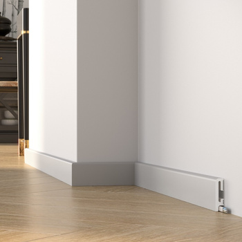 Listwa podłogowa Durofit Premium Floor PF060G w kolorze szarym RAL7047 o szerokości 6 cm