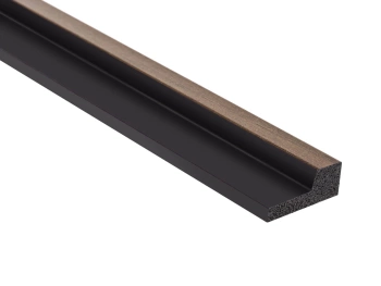 Zakończenie Lameli L0104R w Kolorze Ciemnego Dębu o Wymiarach 270 x 1.2 x 2.9 cm, z Materiału PolyForce