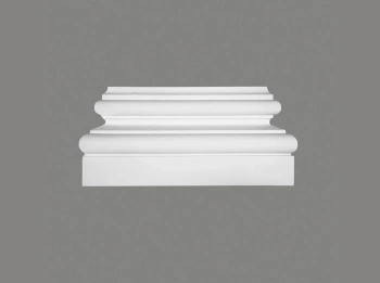 Biała podstawa do pilastra D3024 z ProFoam, wymiary 33.5 x 7 x 15.8 cm