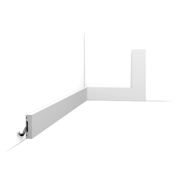 Listwa dekoracyjna podłogowa RAL 9003 - Orac Decor SX162-RAL9003