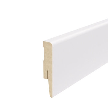 PRÓBKA 20 CM - Listwa przypodłogowa MDF TRIO R5, Biała Premium, 8cm