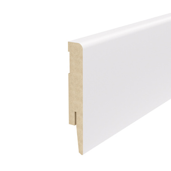 Listwa przypodłogowa MDF TRIO R5, Biała Premium, 8cm
