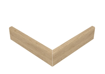 Narożnik zewnętrzny listwy przypodłogowej MDF TRIO R5, Dąb Natur, 8cm