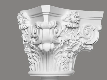 Biała Nasada Półkolumny C1001-2H z ProFoam o wymiarach 33 x 16.5 x 24.5 cm