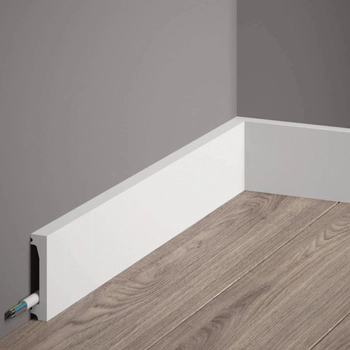 Listwa przypodłogowa MD032 biała wym. 200 x 1.3 x 6 cm, z PolyForce
