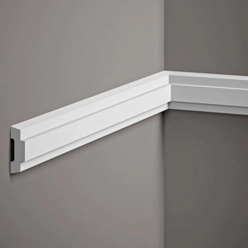Listwa ścienna biała MD317 wym. 200 x 1.5 x 4.5 cm, z PolyForce