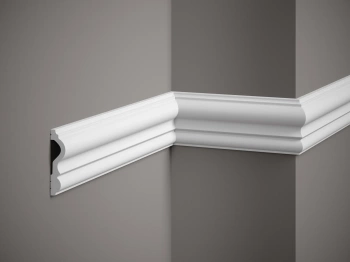 Listwa ścienna PolyForce MD338, wymiary 200 x 2.1 x 8 cm, kolor biały