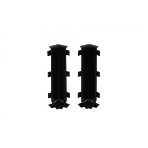 Narożnik wewnętrzny listwy podłogowej Creativa LP80 czarny RAL9005 - 2 szt