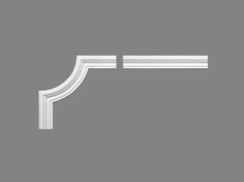 Narożnik ProFoam MDD325-12 w kolorze biały, o wymiarach 23 x 4.1 x 23 cm