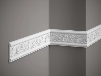 Biała Listwa Ścienna ProFoam MDC217 o wymiarach 200 x 1.3 x 7.8 cm