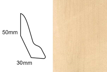 Lakierowana Listwa Podłogowa Fornirowana Klon LP60 (240 cm x 5 cm x 3 cm)