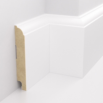 Biała Listwa Podłogowa MDF z Powłoką Wodoodporną ELVIA 10cm