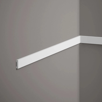 Listwa ścienna MD012 biała wym. 200 x 0.5 x 2 cm, z PolyForce